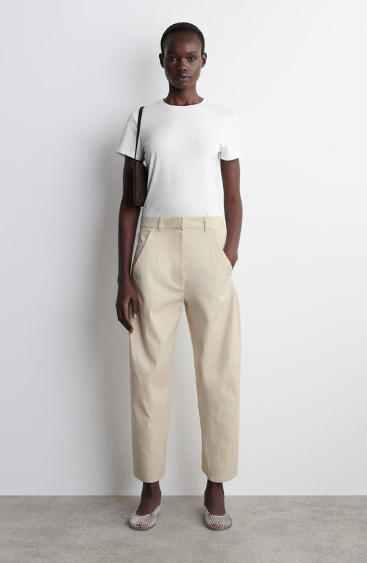 Batten Tapered Cotton Ankle Pants