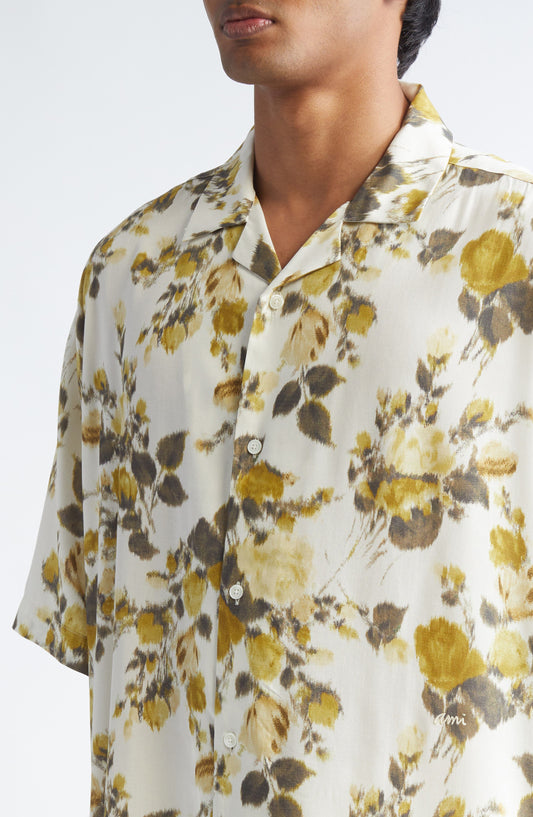 Floral Print Camp Shirt