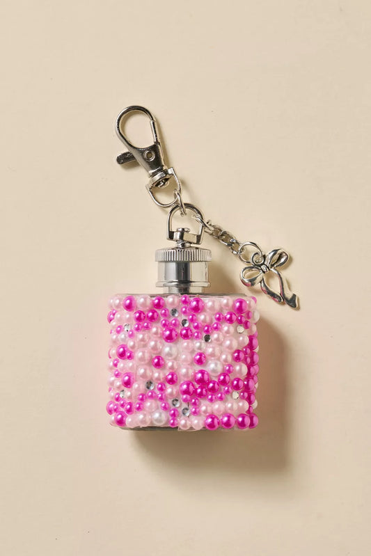 Embellished Charm Flask Keychain