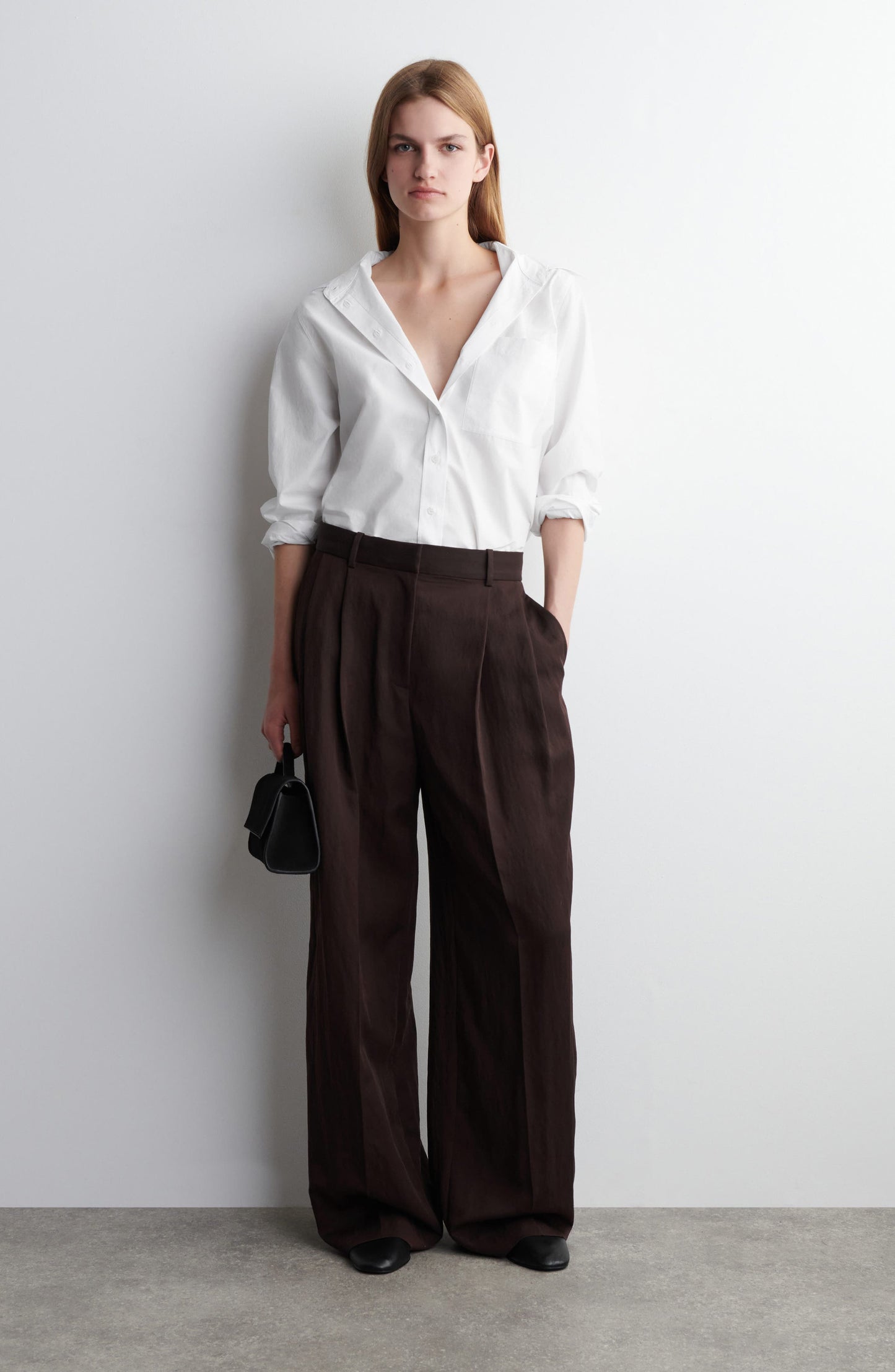 Pleated Wide Leg Pants