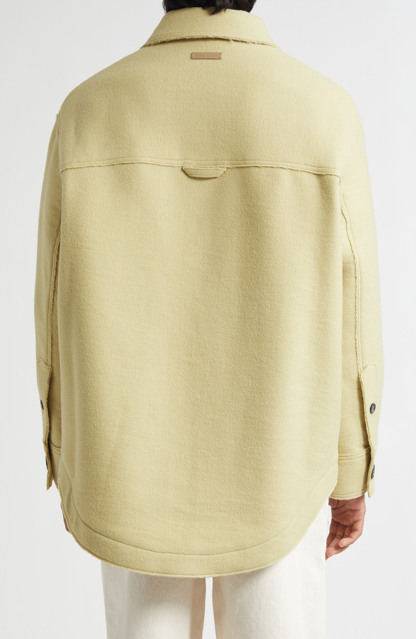 Raw Edge Water Repellent Virgin Wool Jacket