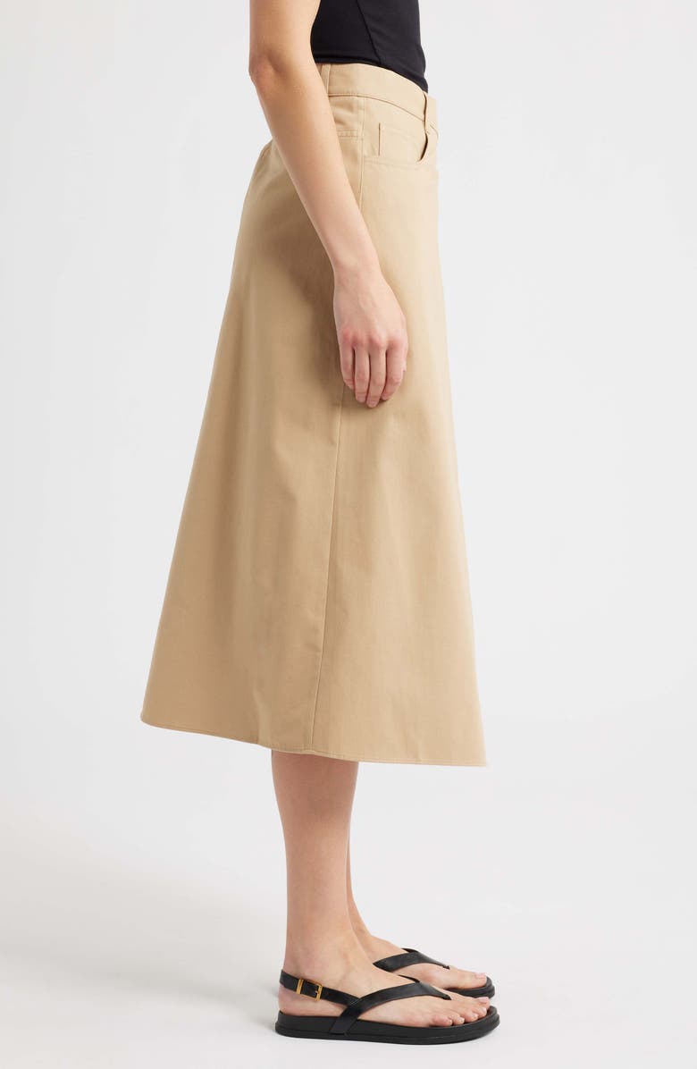 Asymmetric Organic Cotton Midi Skirt