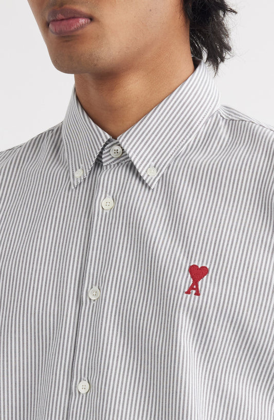 Ami de Coeur Stripe Cotton Oxford Button-Down Shirt