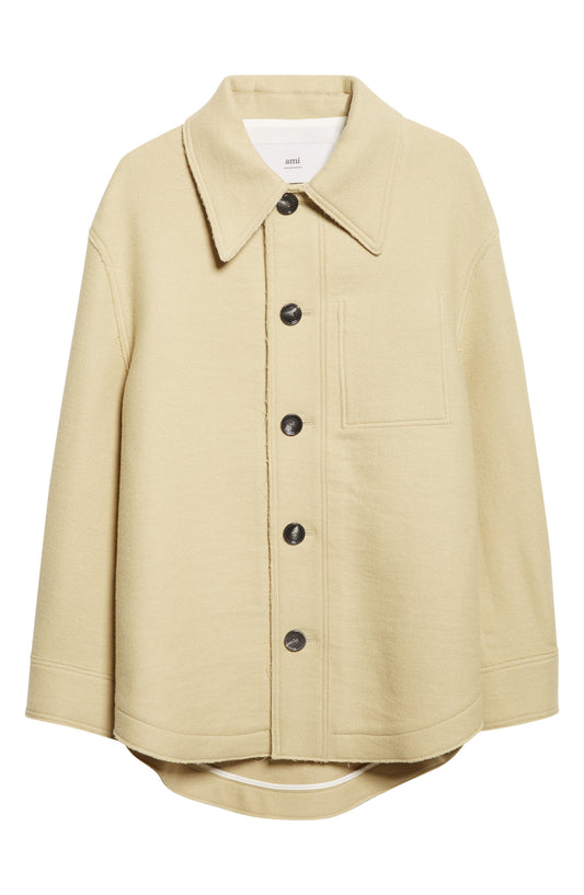 Raw Edge Water Repellent Virgin Wool Jacket