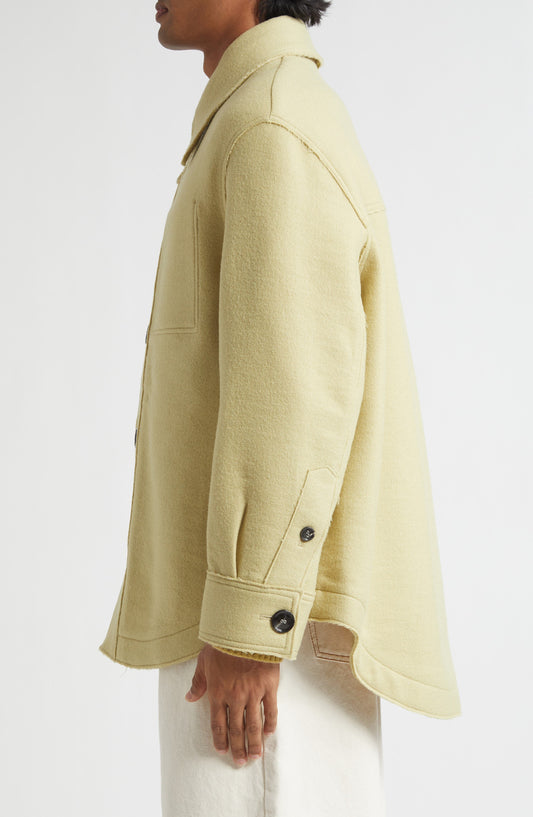 Raw Edge Water Repellent Virgin Wool Jacket