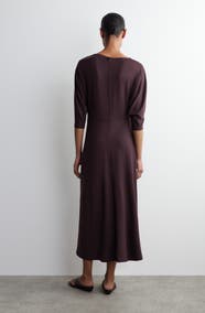 Ruched Waist Midi Dress