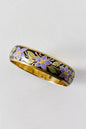 Floral Enamel Bangle Bracelet