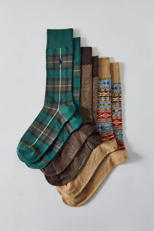 Polo Ralph Lauren Novelty Dress Sock 3-Pack