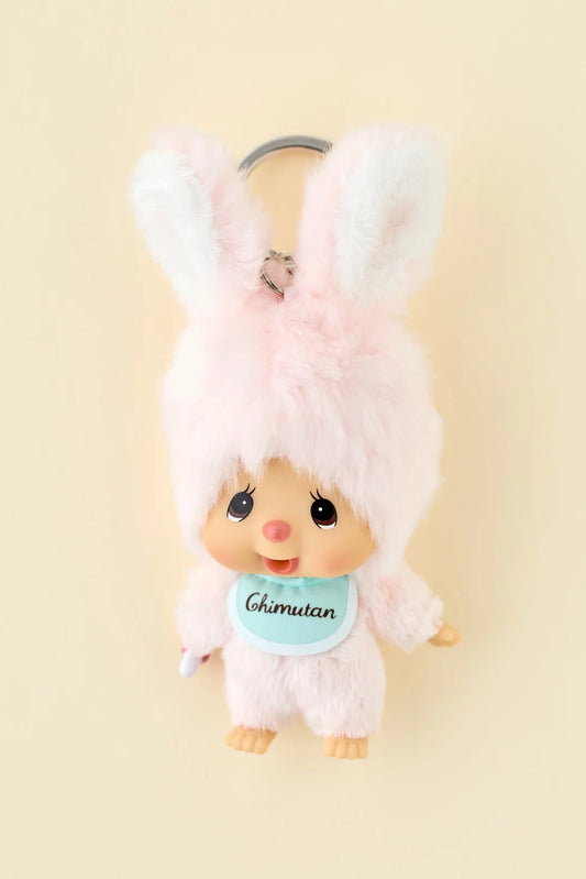 Monchhichi Friends Chimutan Bunny Plushie Keychain