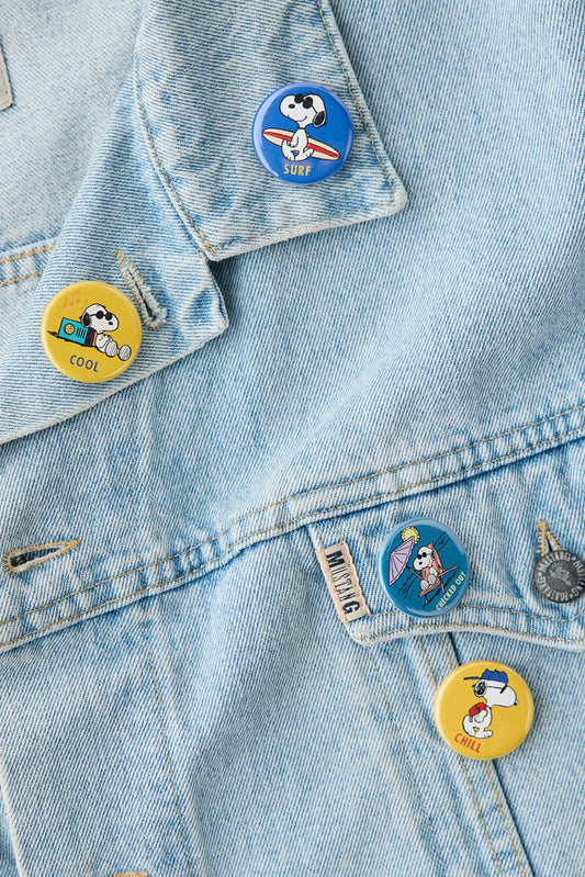 Three Potato Four X Peanuts Snoopy Joe Cool Button Pin Set