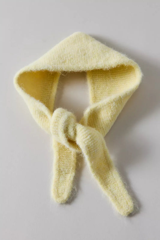 Fluffy Triangle Knit Bonnet
