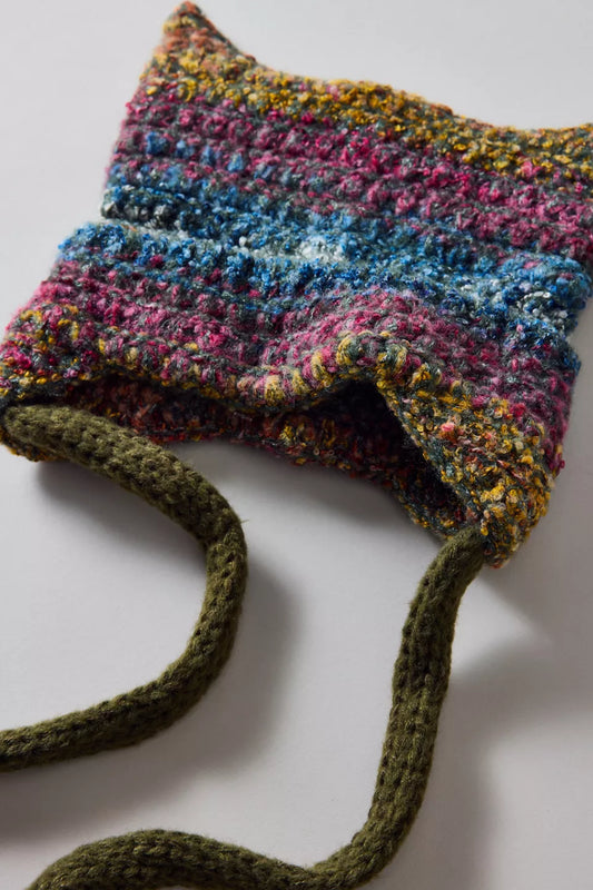 Mylo Striped Knit Tassel Beanie