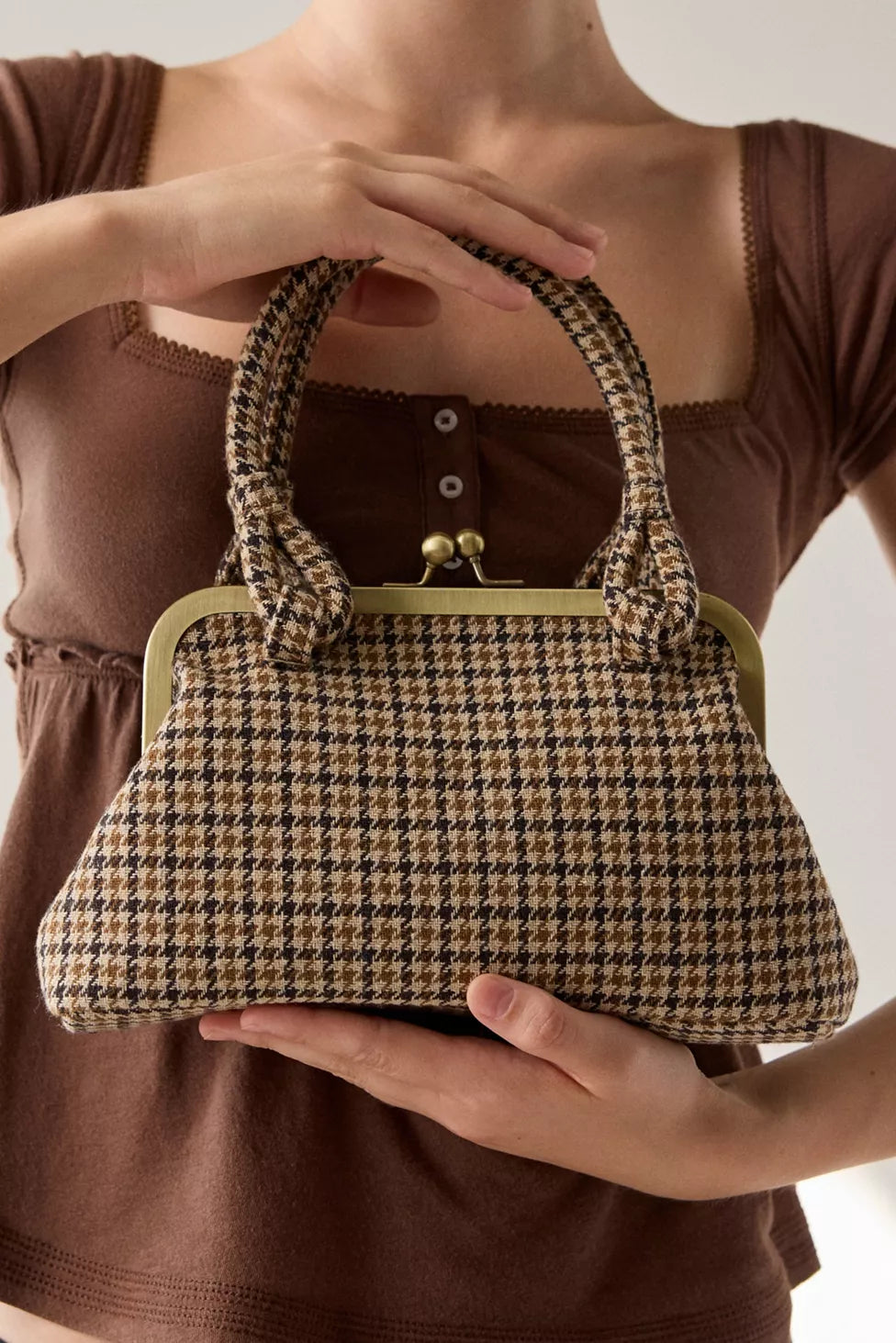 Kimchi Blue Blair Plaid Kisslock Bag
