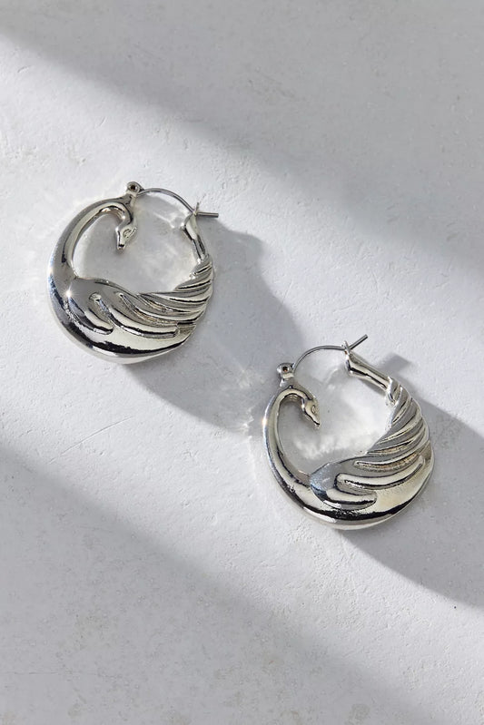 Odette Swan Hoop Earring