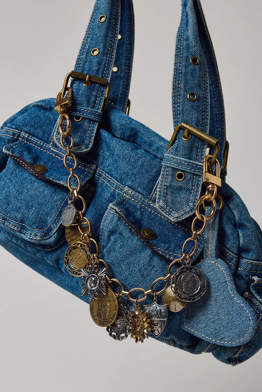 Bewitched Coin Mixed Metal Bag Chain