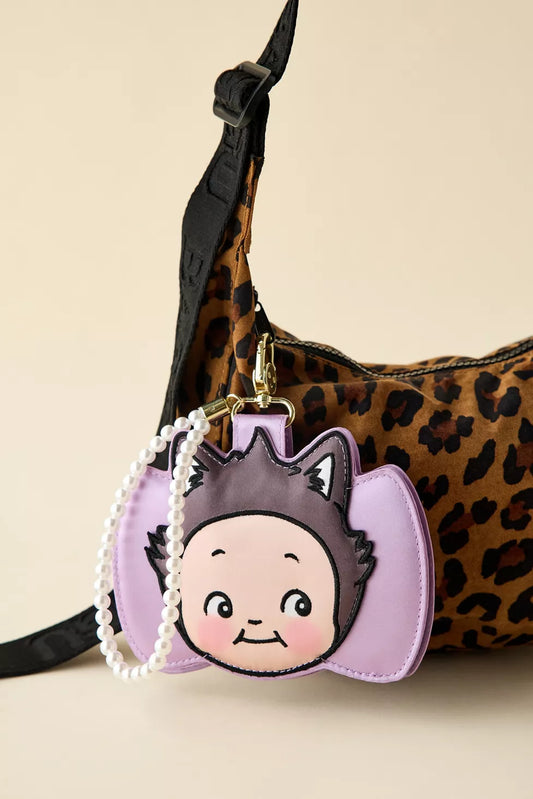 Whatever! Makes You Happy Kewpie Cat Card Wallet Keychain