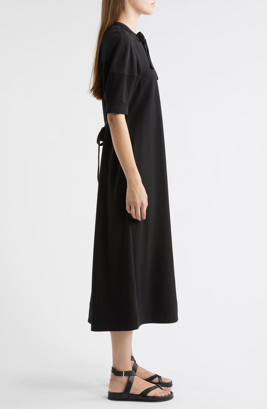 Tie Neck Midi Dress