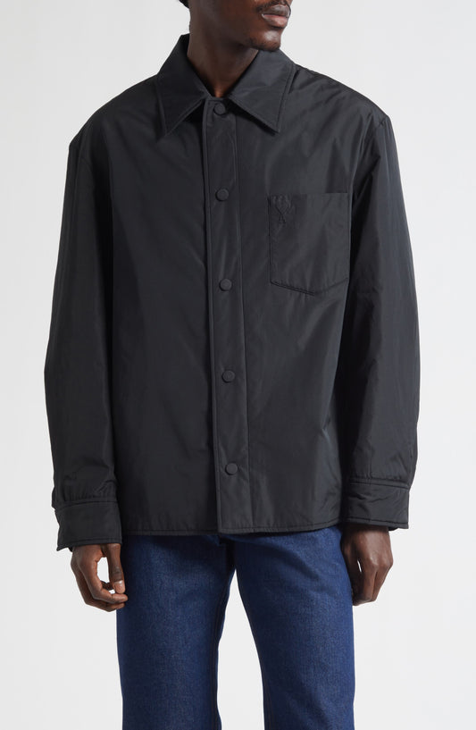 Ami de Coeur Embroidered Padded Water Repellent Shirt Jacket