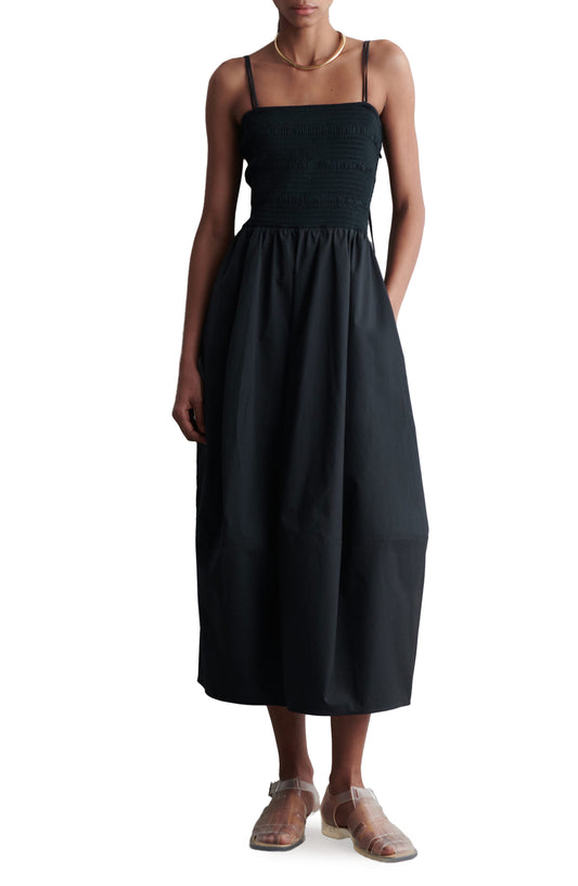 Lotta Smocked Cotton Midi Dress