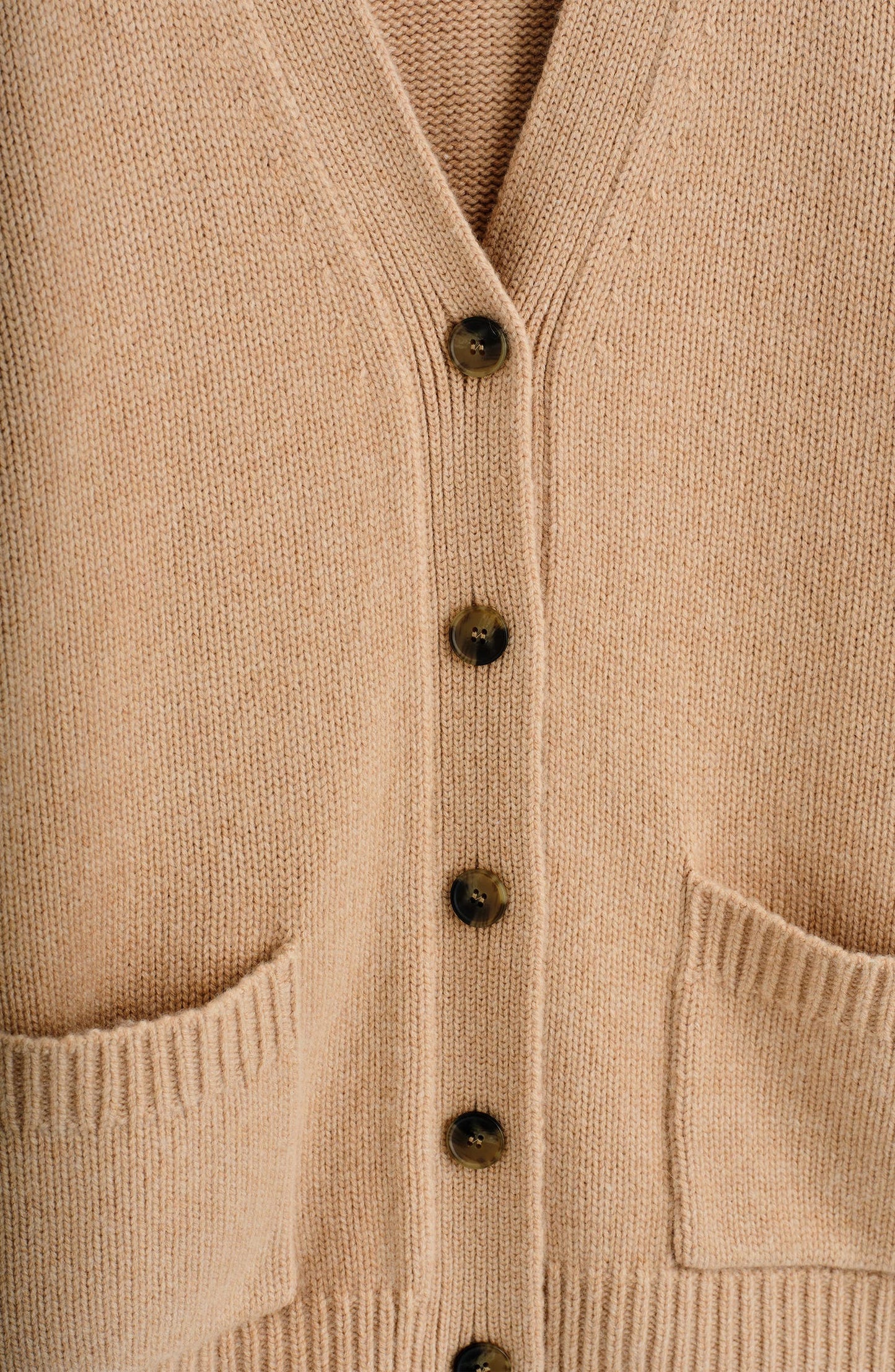 V-Neck Wool Cardigan