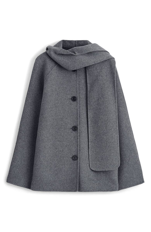 Chop Double Face Wool Blend Scarf Jacket