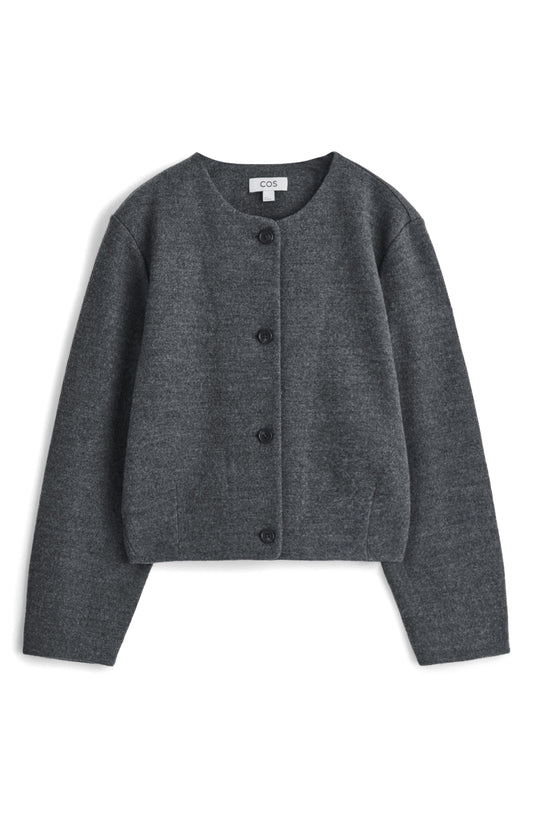 Button Front Wool Jacket