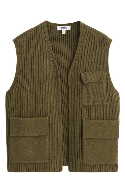 Merino Wool Rib Utility Vest