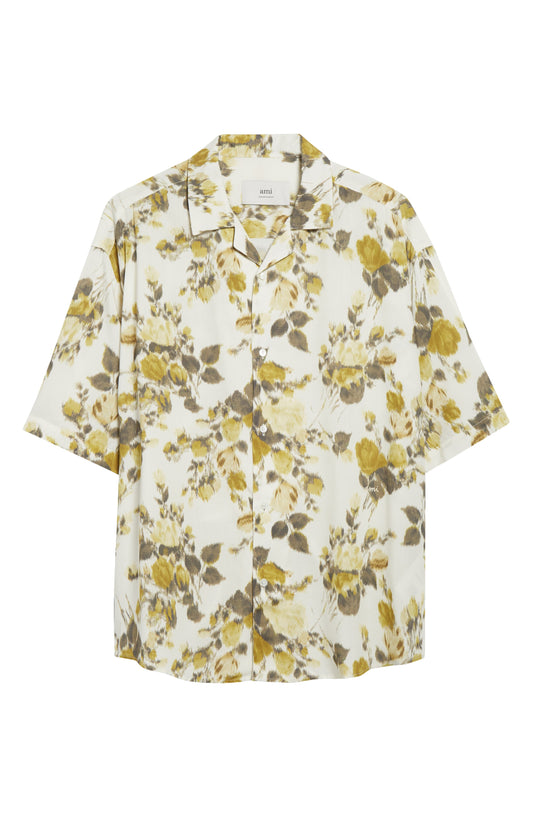 Floral Print Camp Shirt