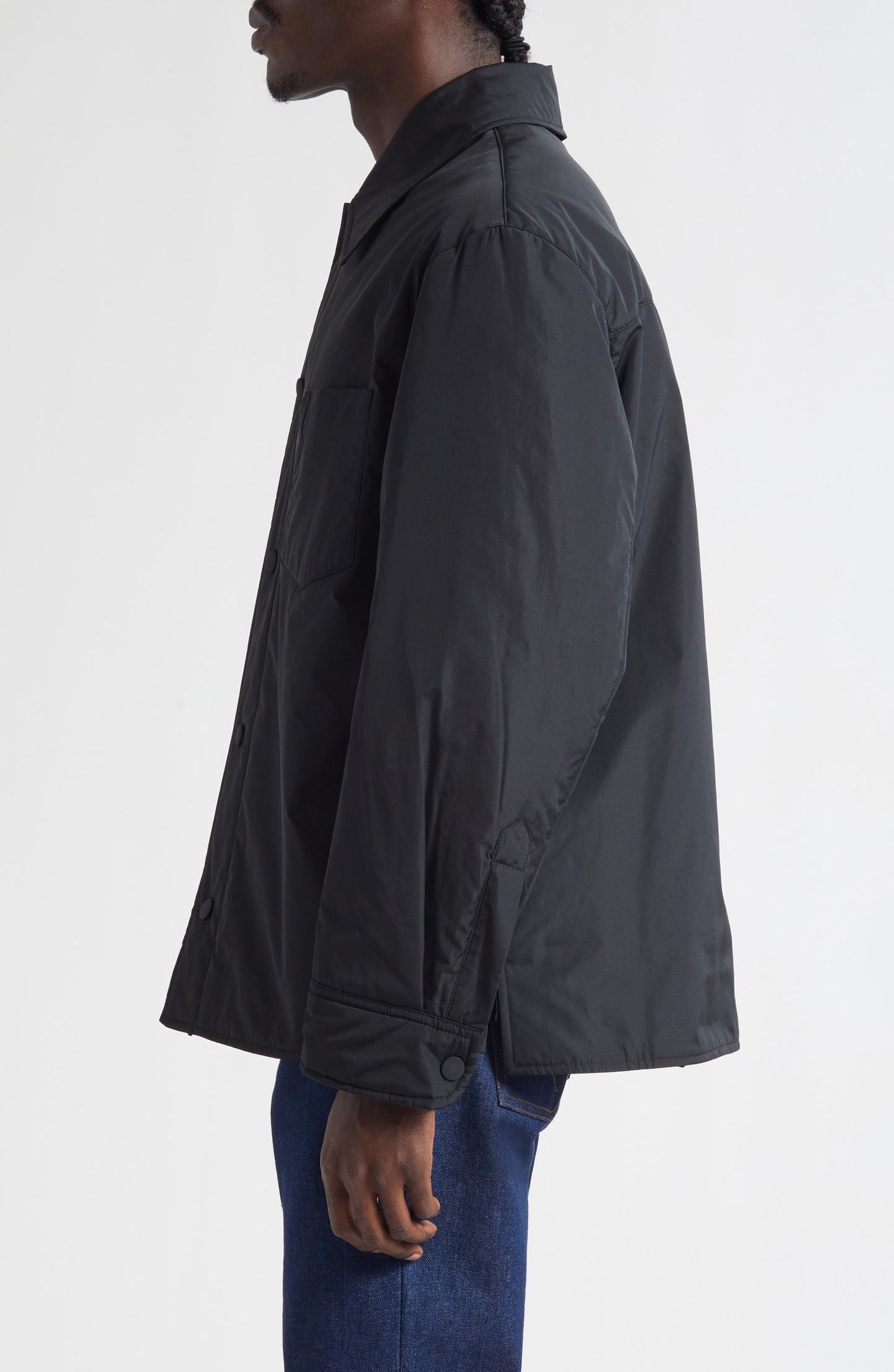 Ami de Coeur Embroidered Padded Water Repellent Shirt Jacket