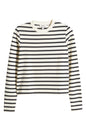 Stripe Long Sleeve Cotton T-Shirt