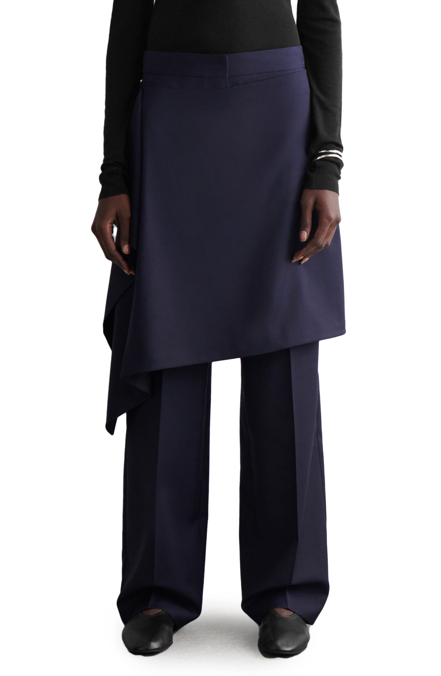 Ink Wool Skirt Pants