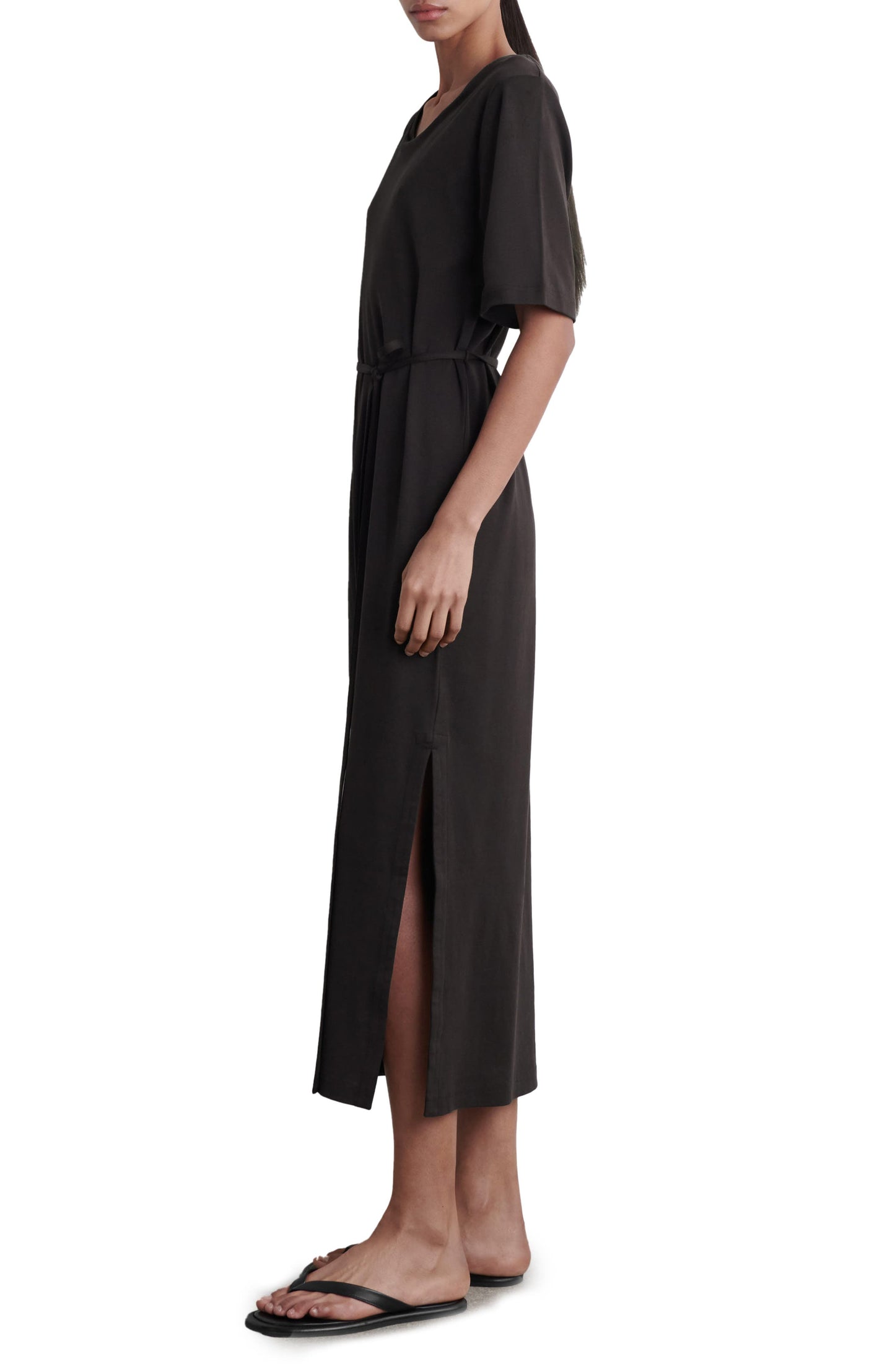 Belted Midi T-Shirt Dress