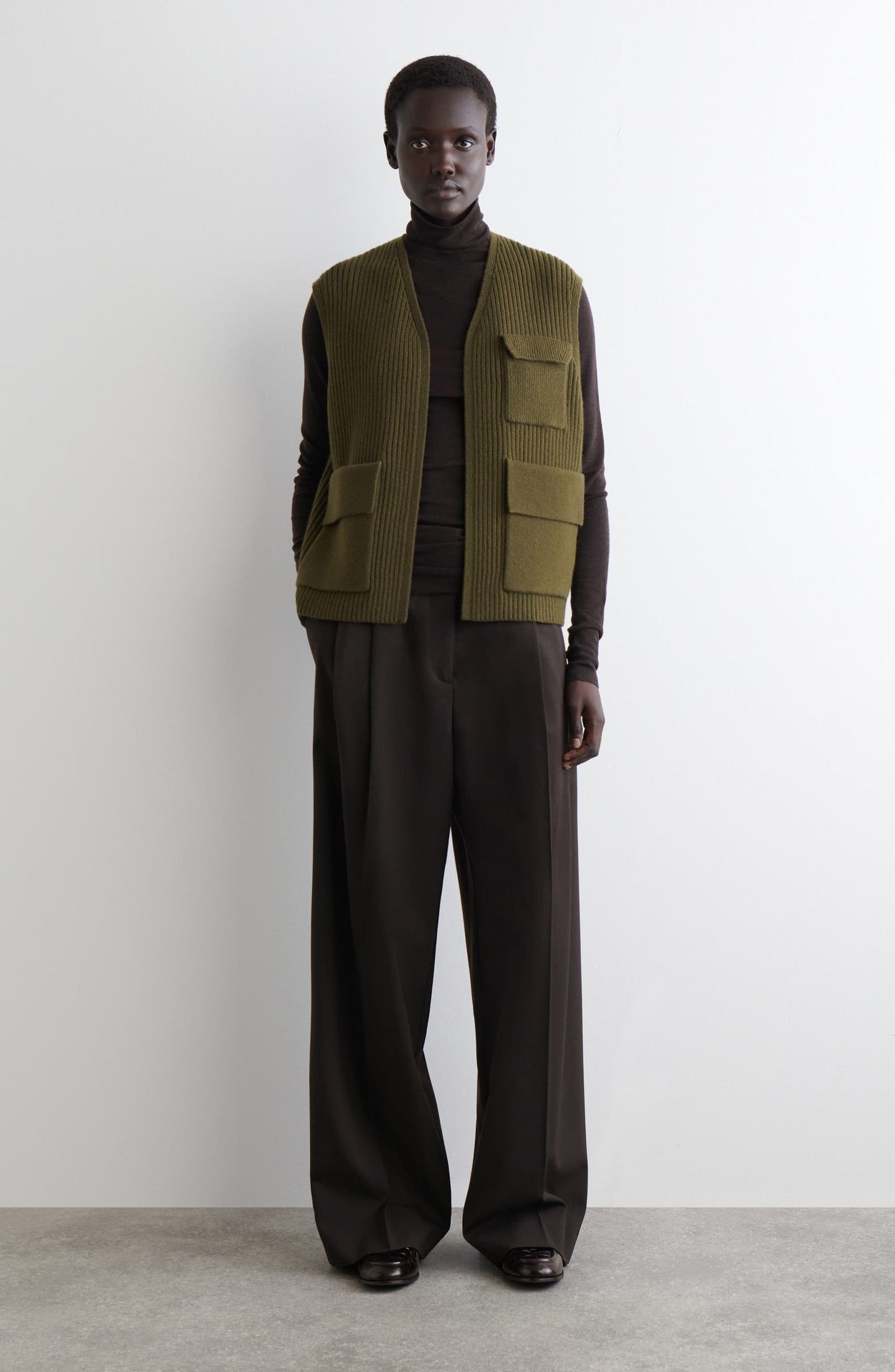 Merino Wool Rib Utility Vest