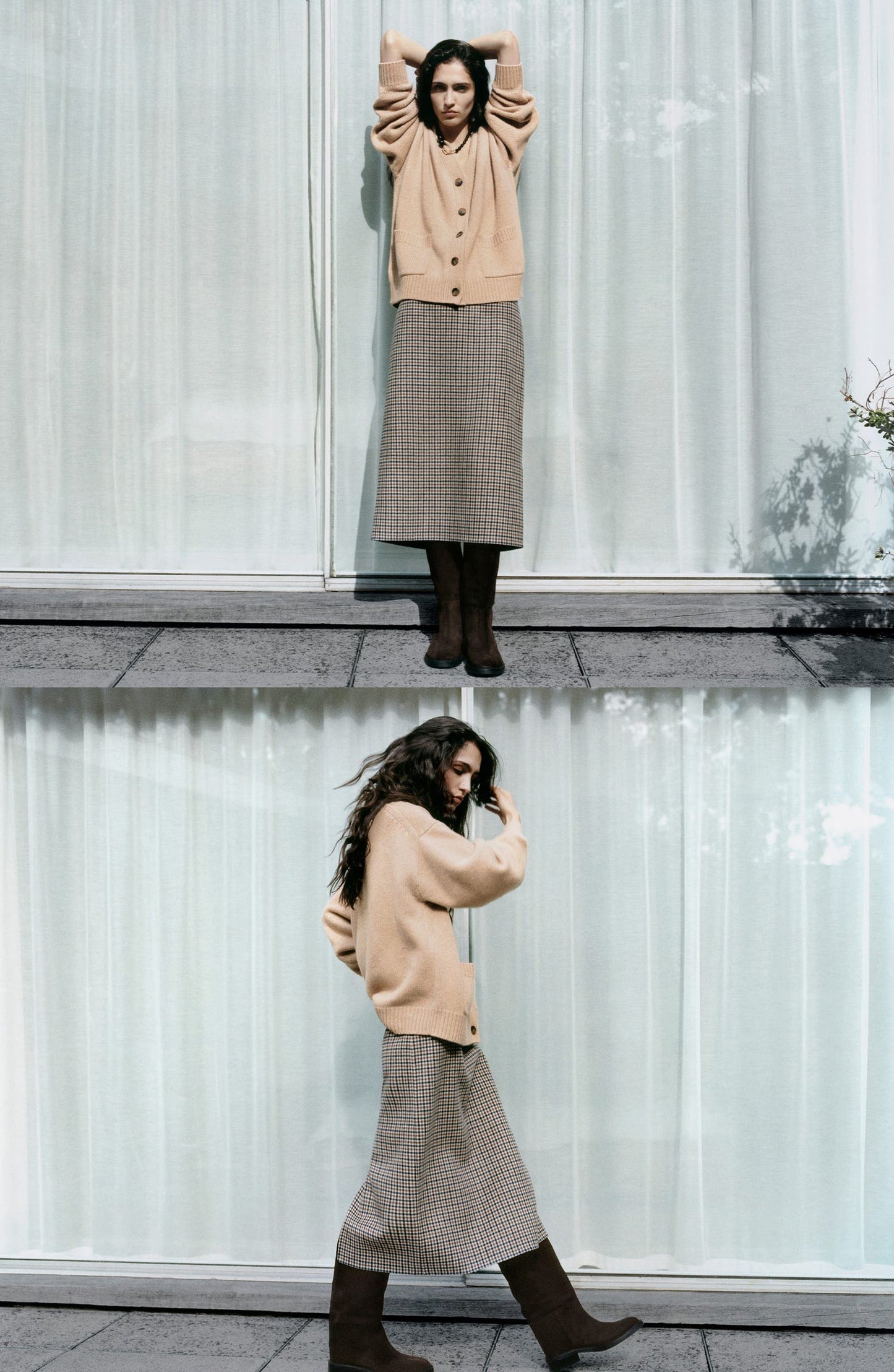 V-Neck Wool Cardigan