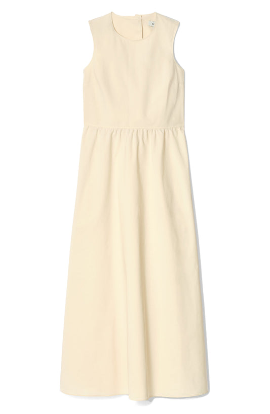 Sleeveless Open Back Cotton Maxi Dress