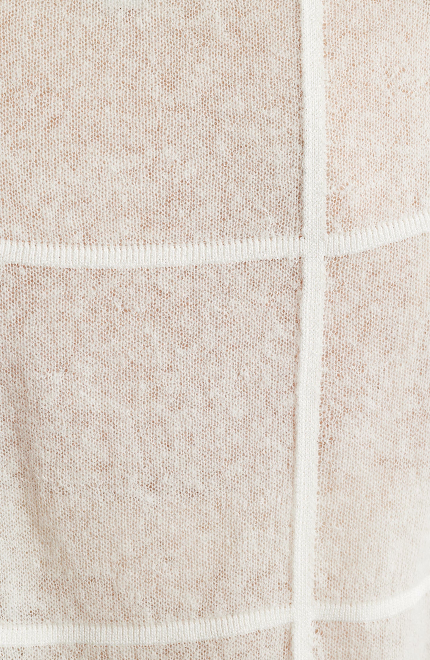 Windowpane Check Cotton Wool & Alpaca Blend Tank Top