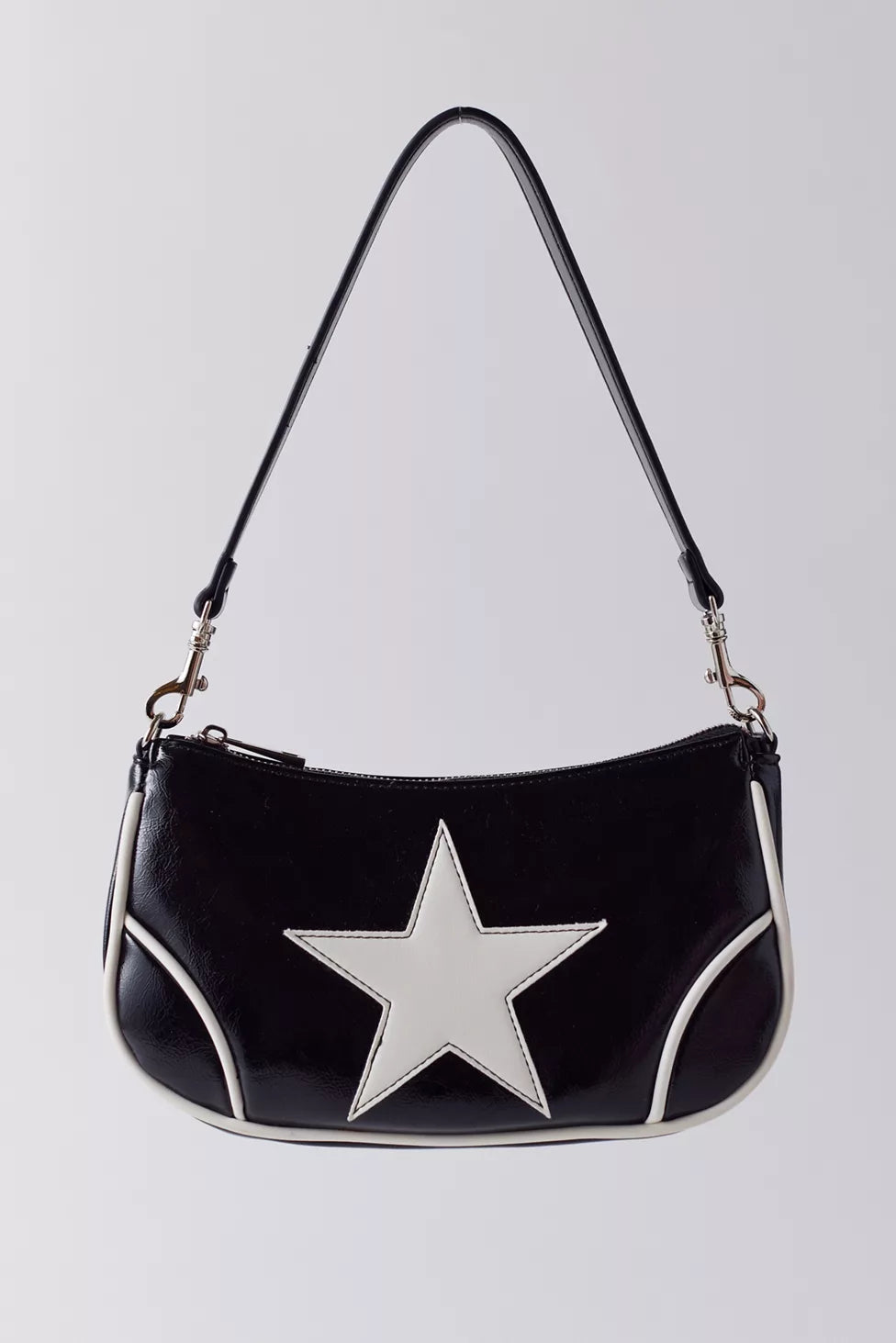 Daphne Star Faux Leather Moto Bag