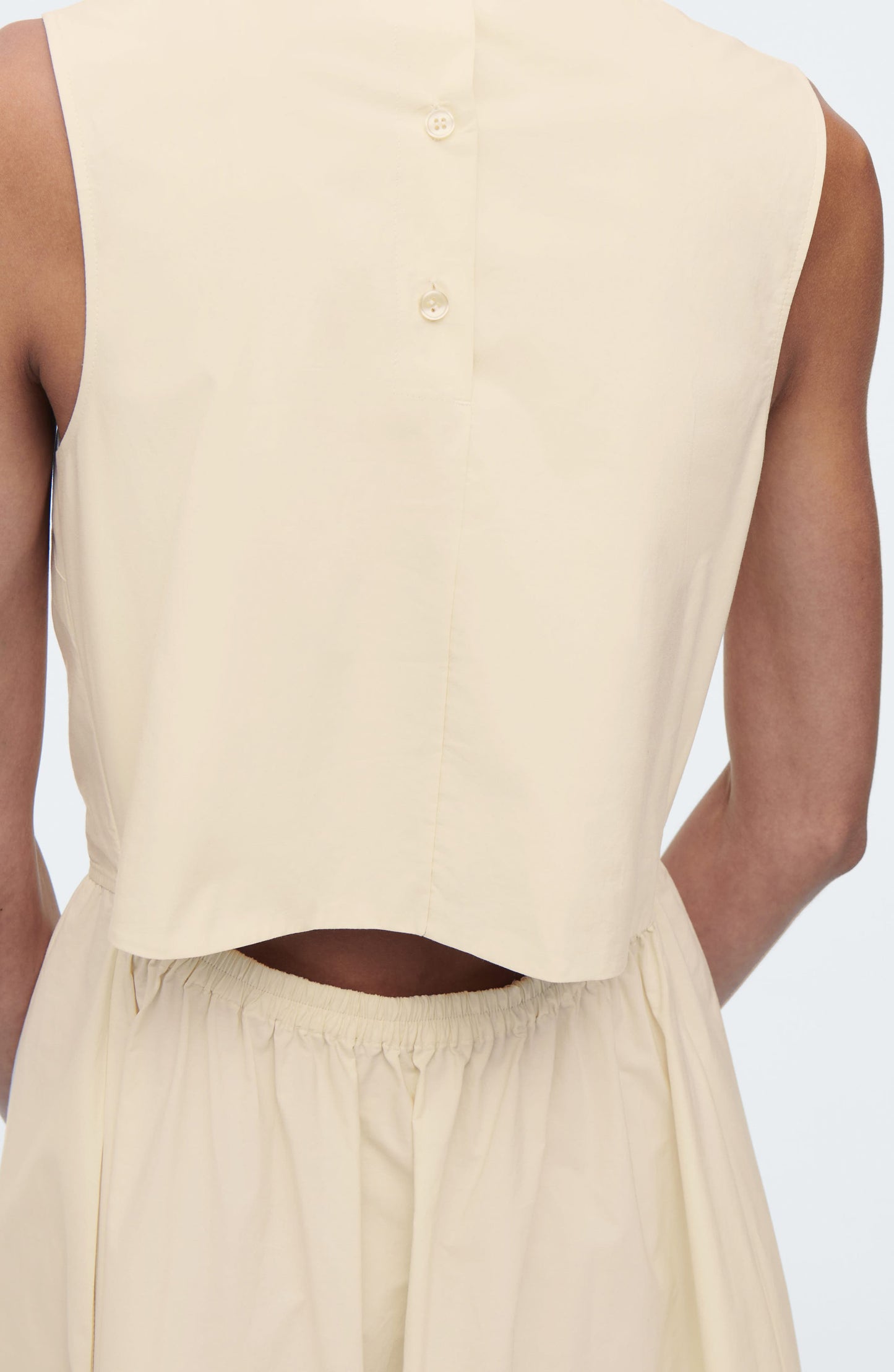 Sleeveless Open Back Cotton Maxi Dress