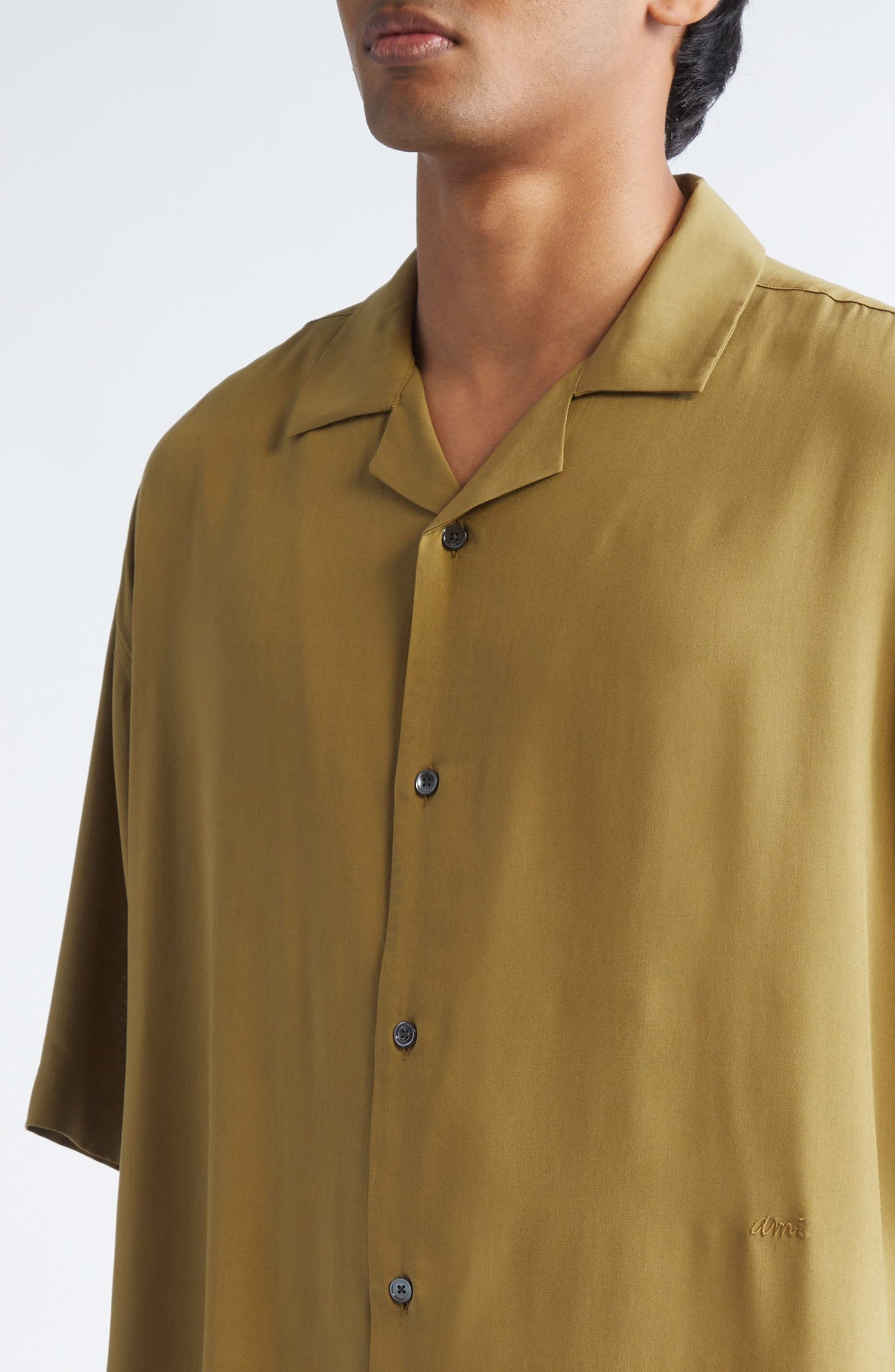 Logo Embroidered Camp Shirt