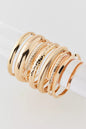 Textured Metal Bangle Bracelet Set