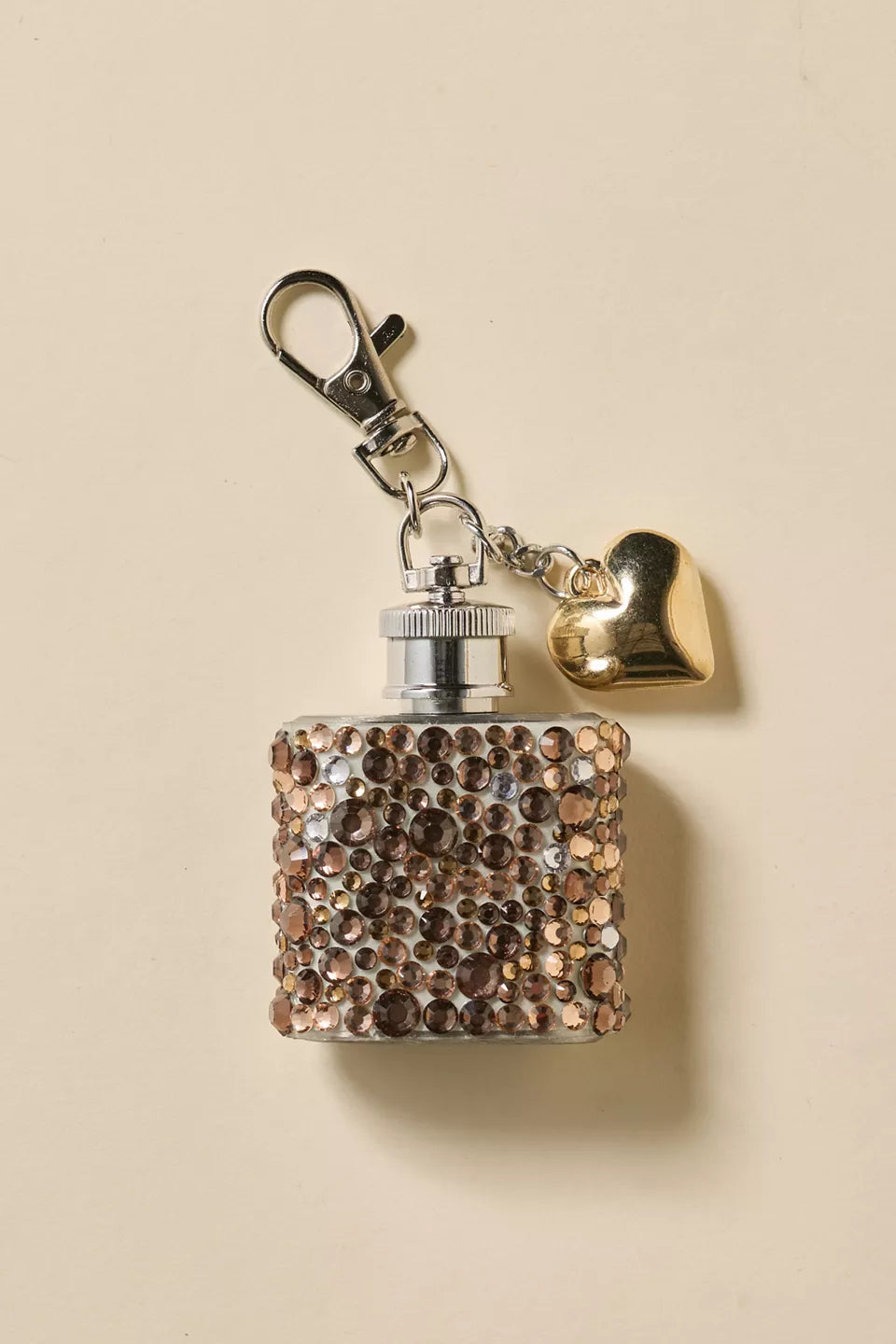 Embellished Charm Flask Keychain