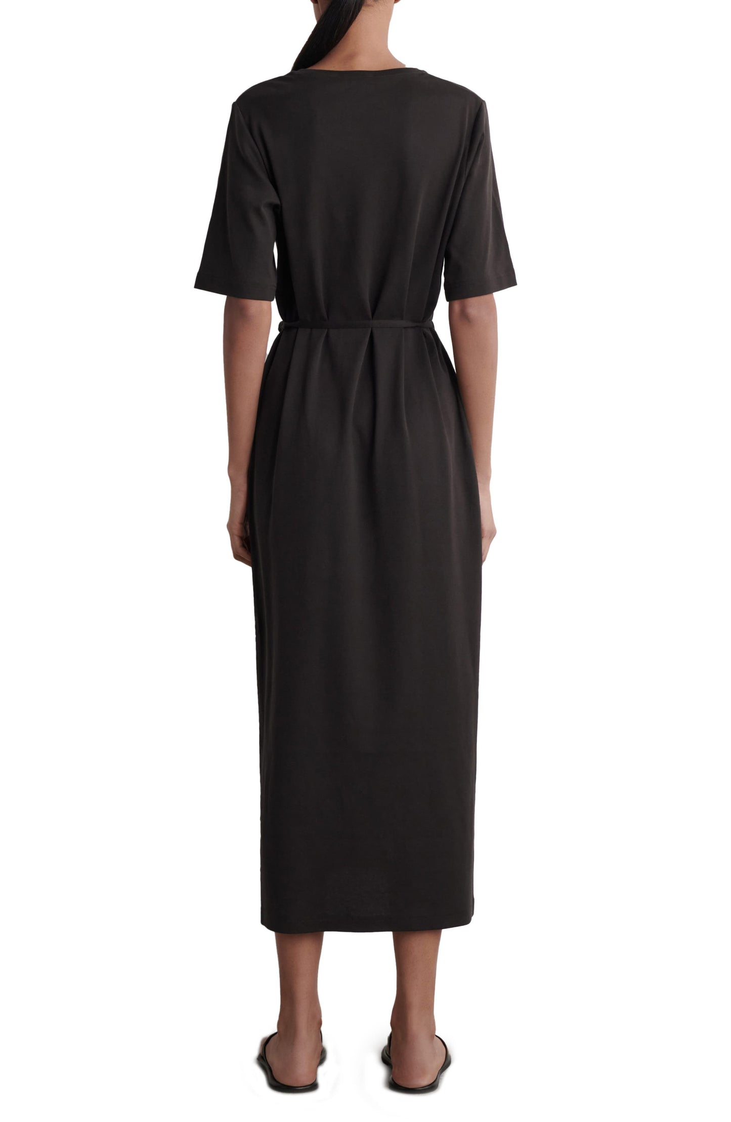 Belted Midi T-Shirt Dress