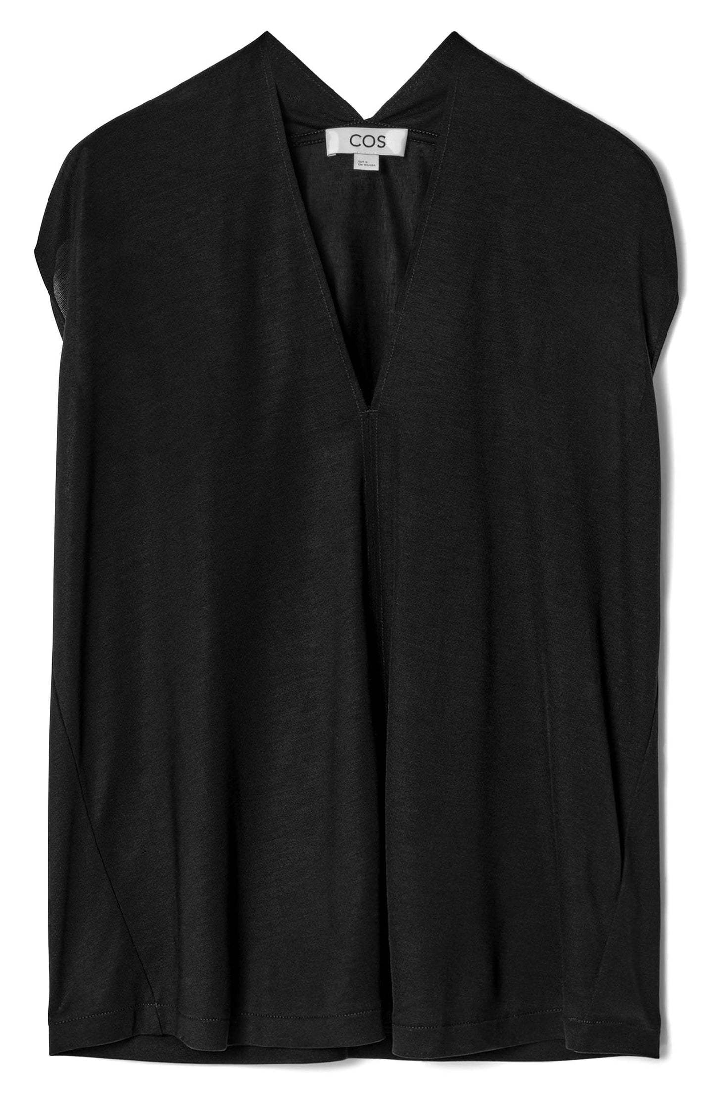 Draped V-Neck Sleeveless Top