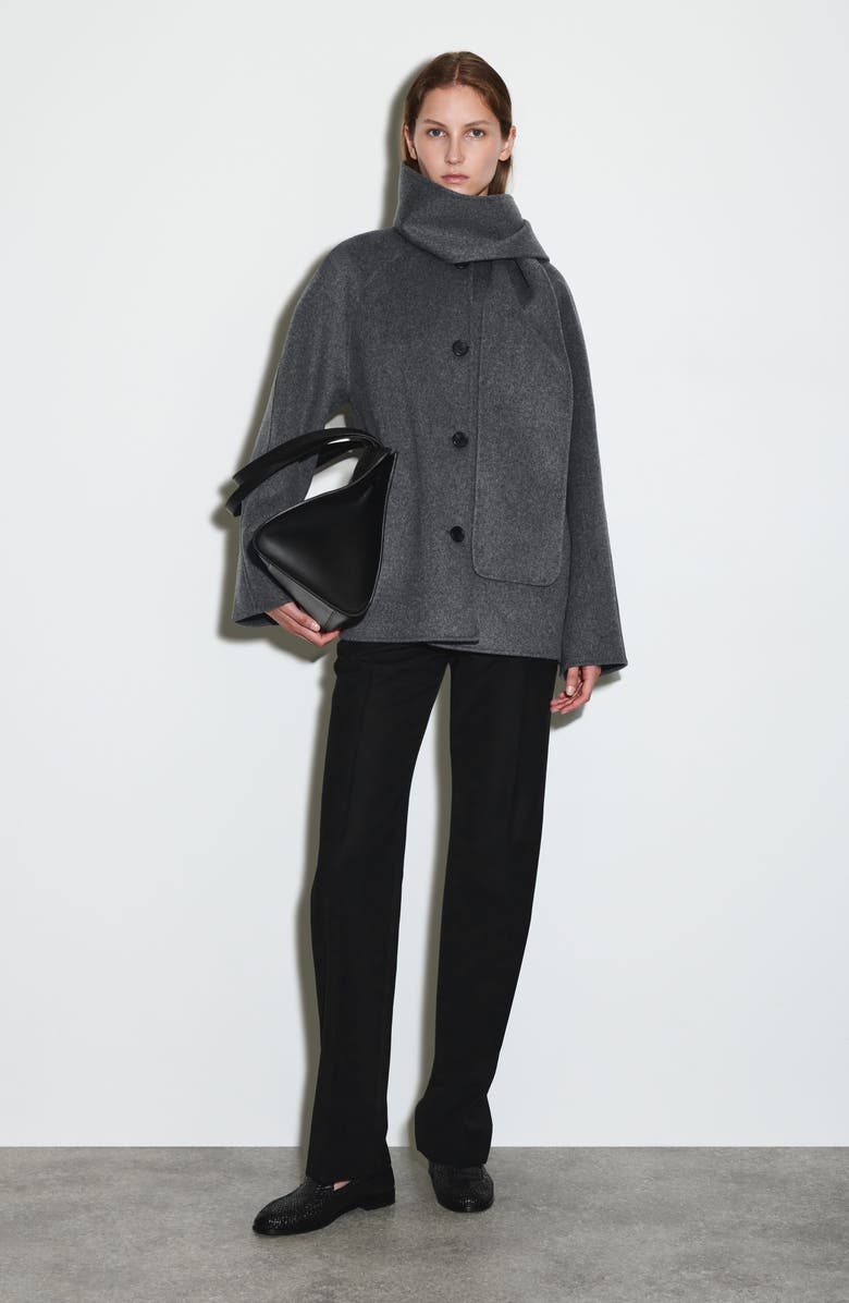 Chop Double Face Wool Blend Scarf Jacket