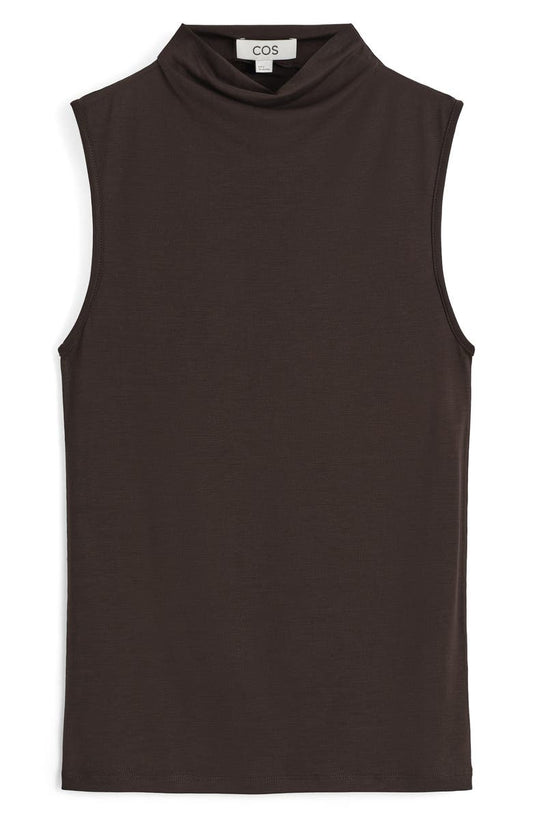 Drape Neck Sleeveless Top