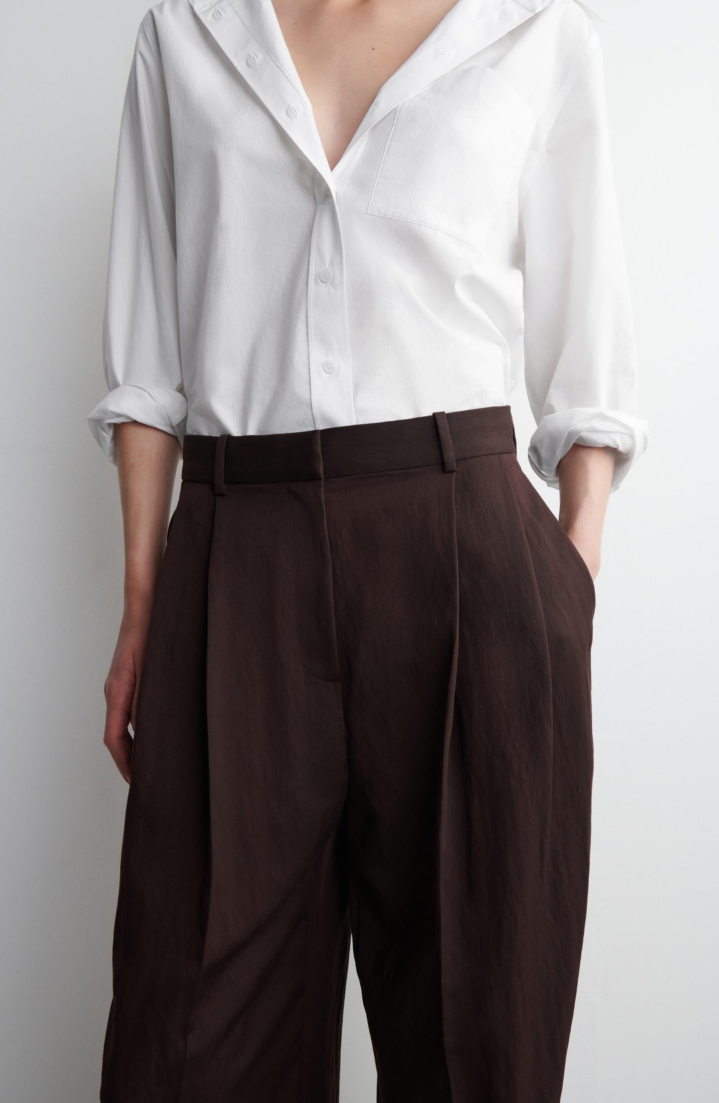 Pleated Wide Leg Pants