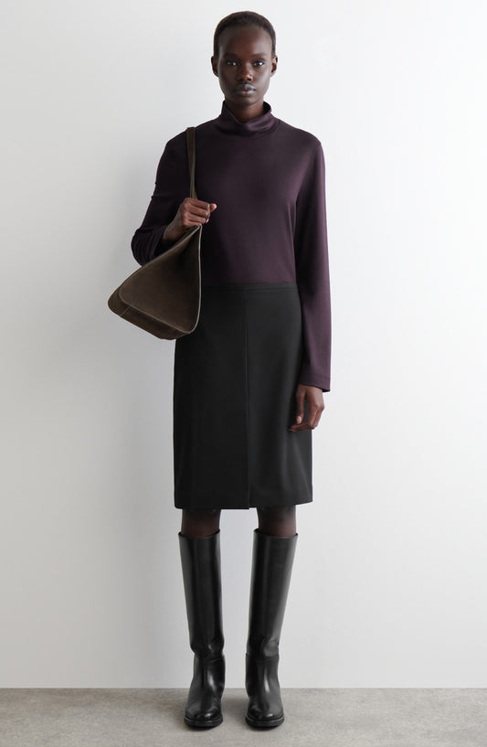 Elmas Mock Neck Long Sleeve Top