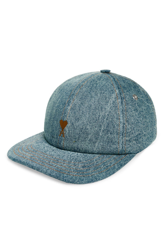 Ami de Coeur Embroidered Denim Baseball Cap