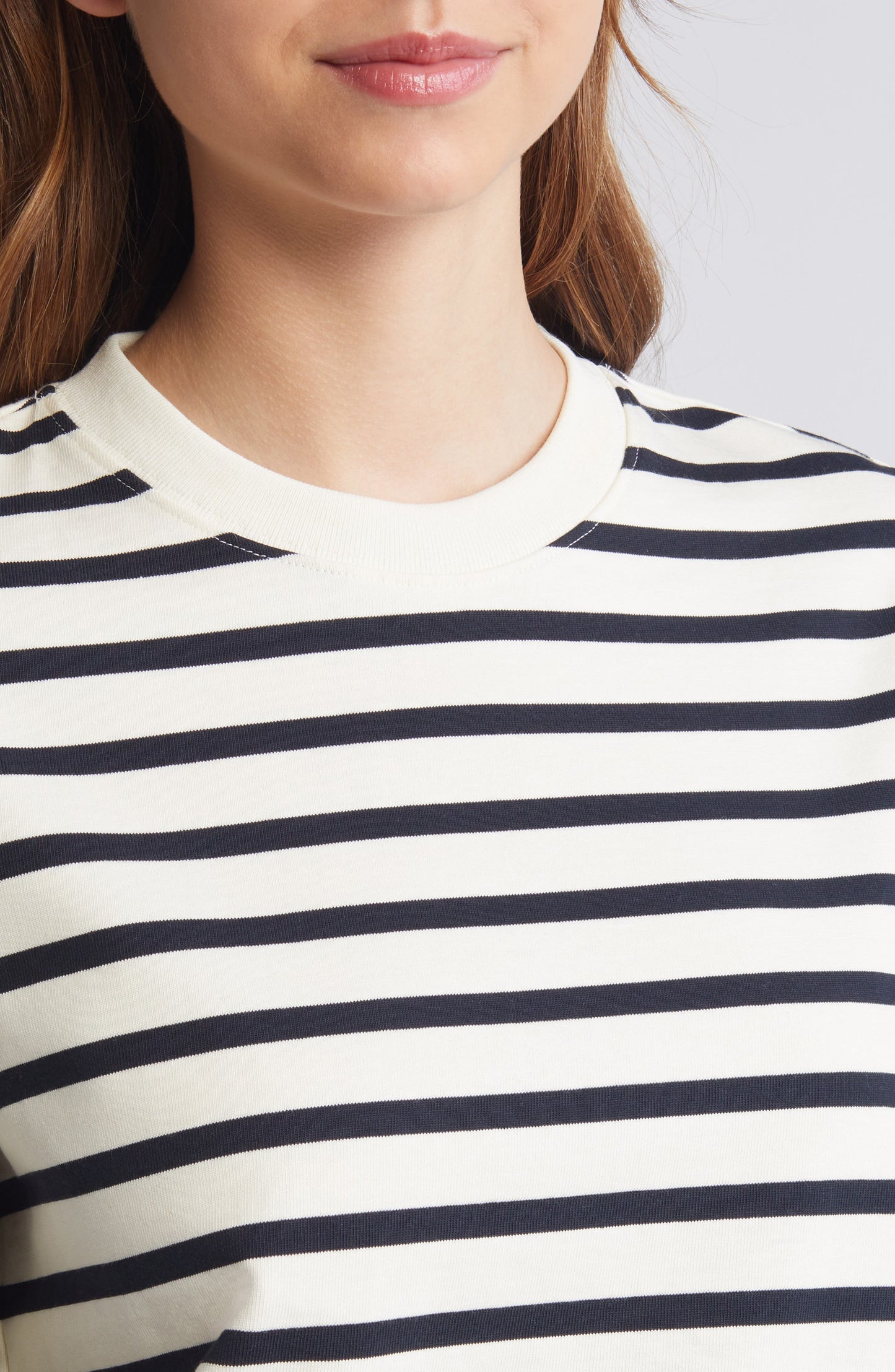Stripe Long Sleeve Cotton T-Shirt