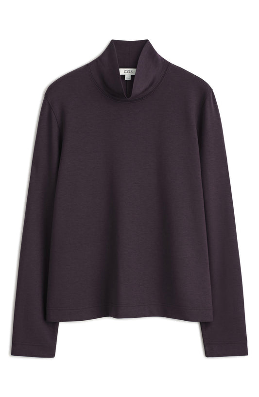 Elmas Mock Neck Long Sleeve Top